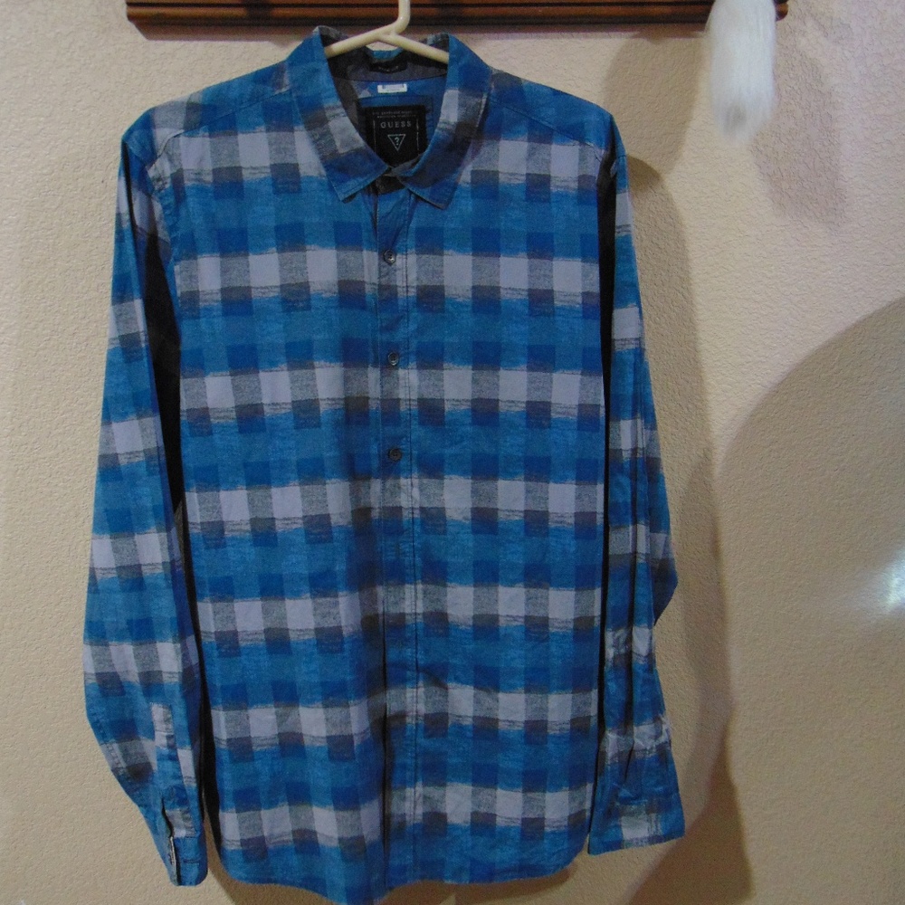 Guess Plaid Shirt-Slim Fit